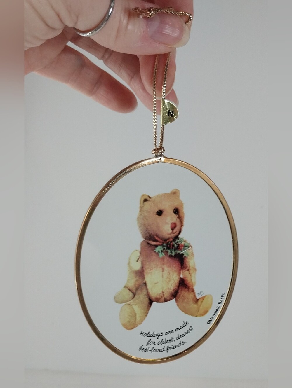 NIP Marjolein Bastin Bear miniature light catcher Christmas Ornament
